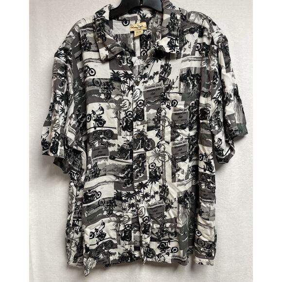 Panama Jack Motorcycle Club Maui Hawaiian Shirt XXL Men’s Short Sleeve Button Up - Picture 1 of 7